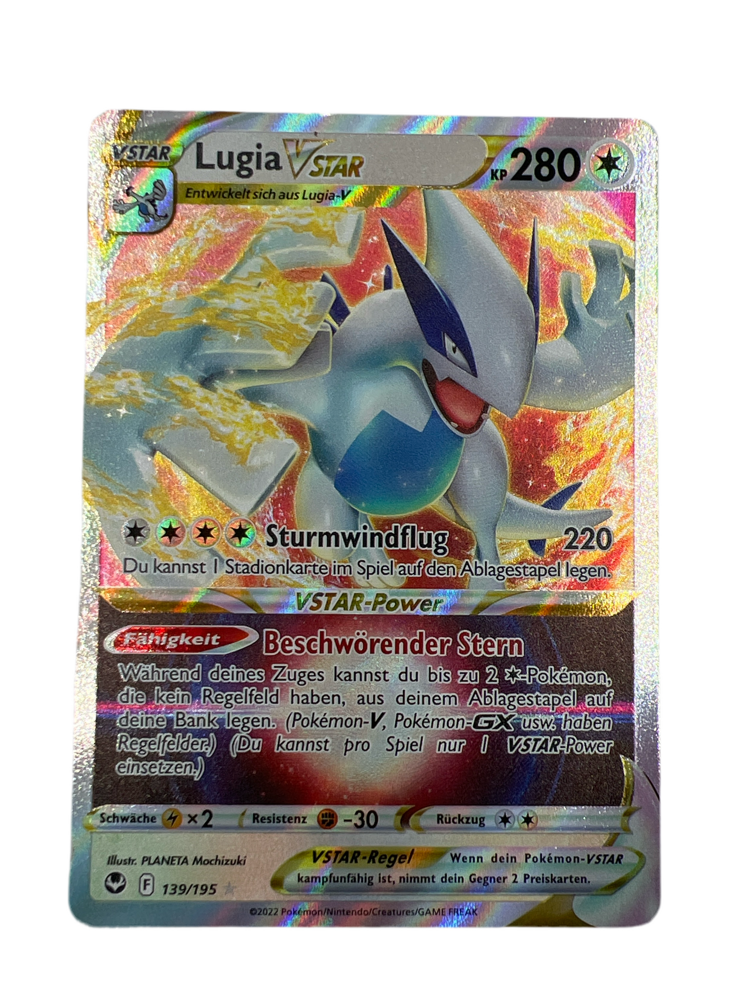 #139/195 Lugia Vstar NearMint